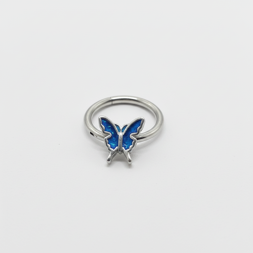 Blue Butterfly Ring