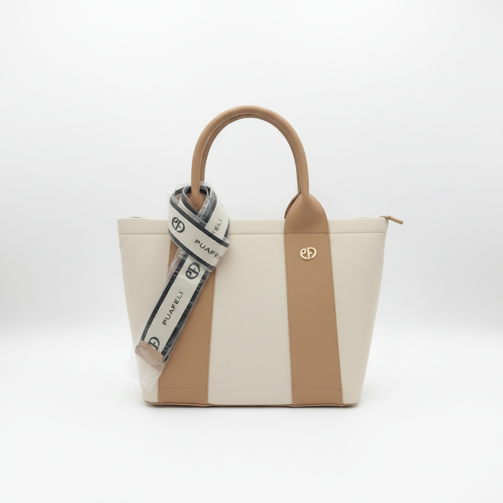 Puafeli Structured Canvas Tote Bag