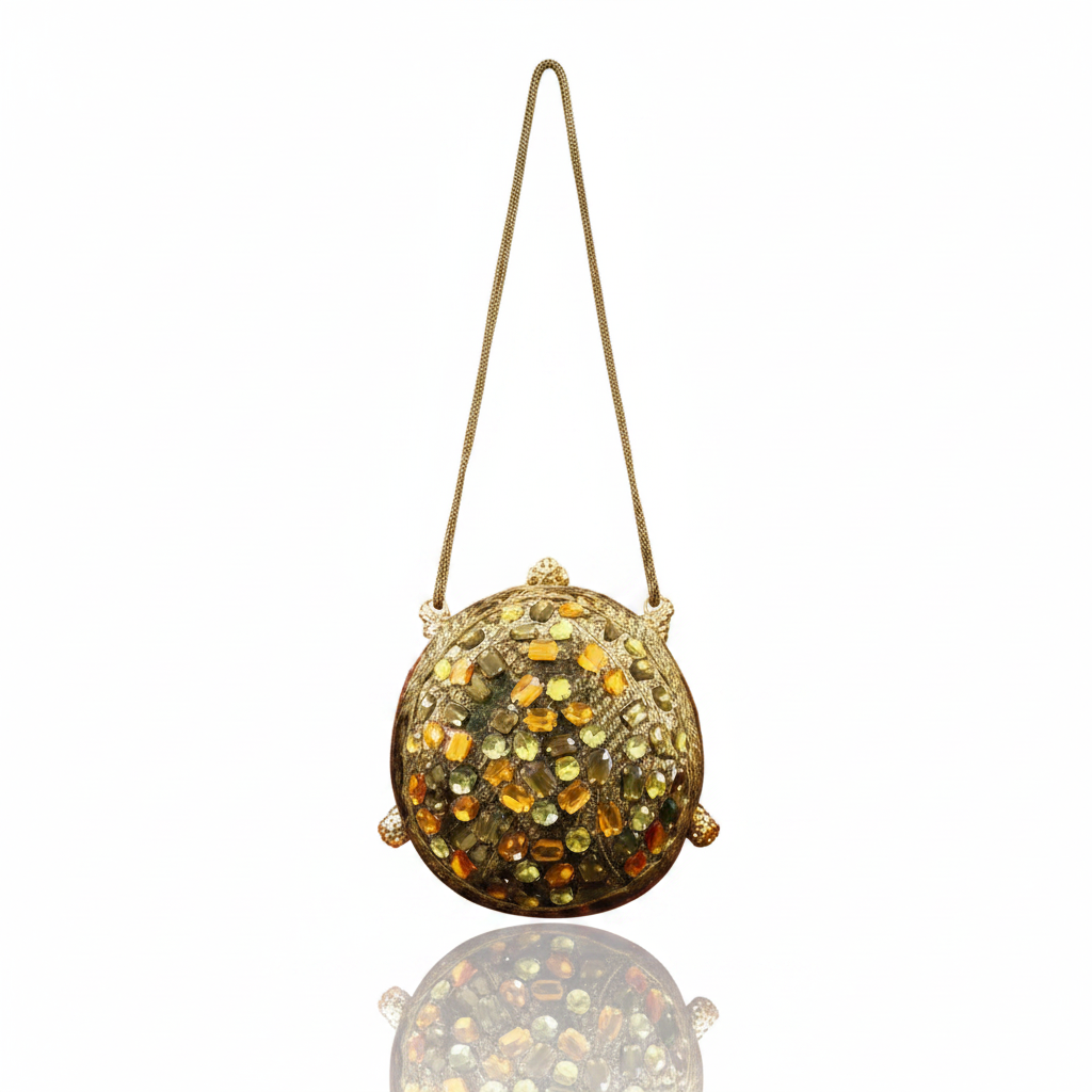 Jewelled Tortoiseshell Globe Bag