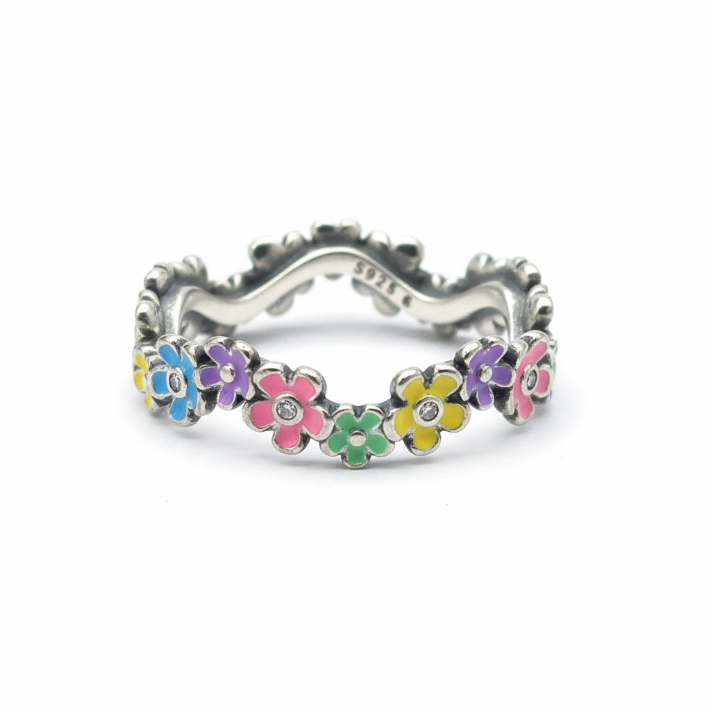 Multicolour Daisy Ring