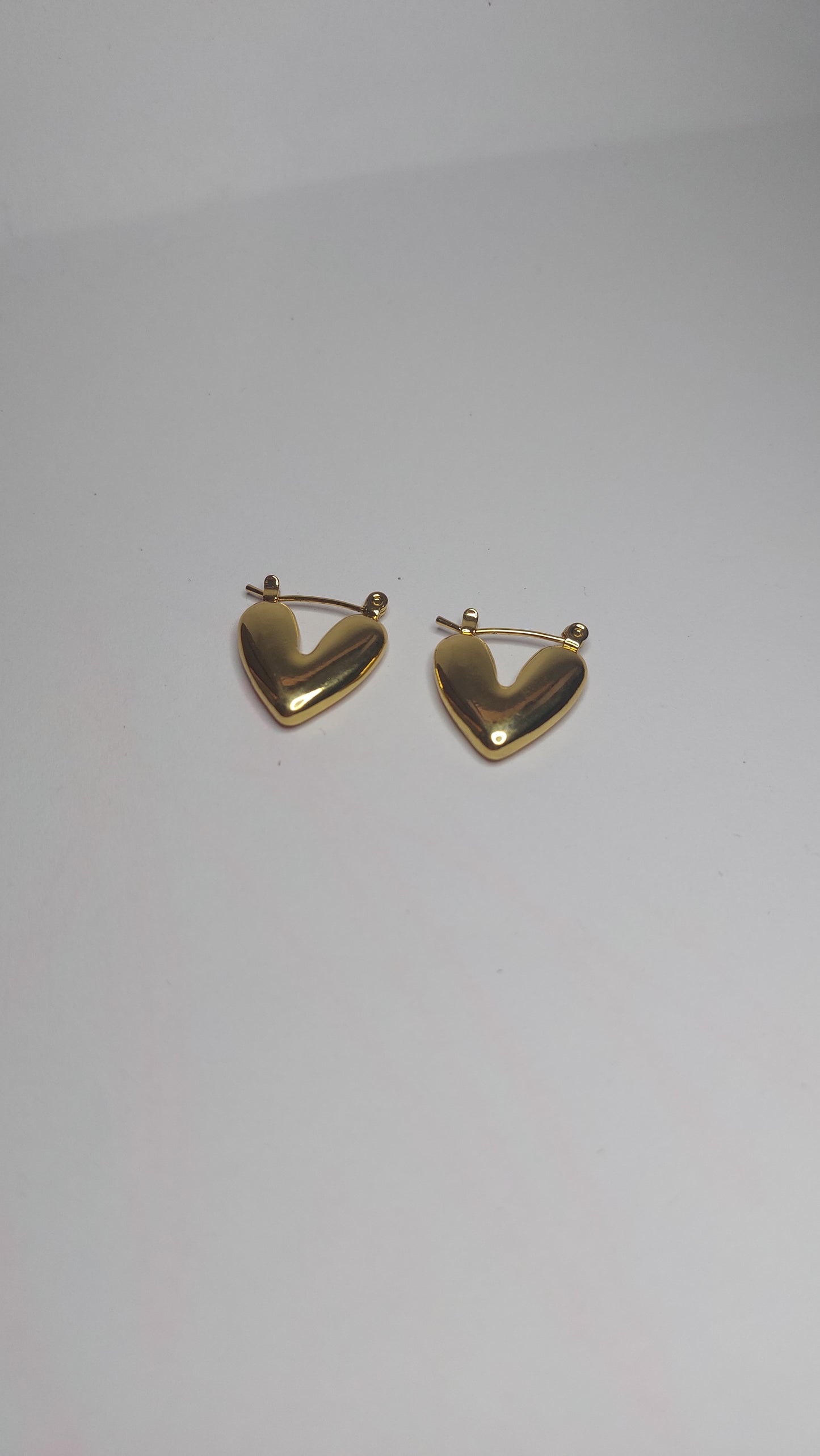 Chunky Heart Hoop Earrings