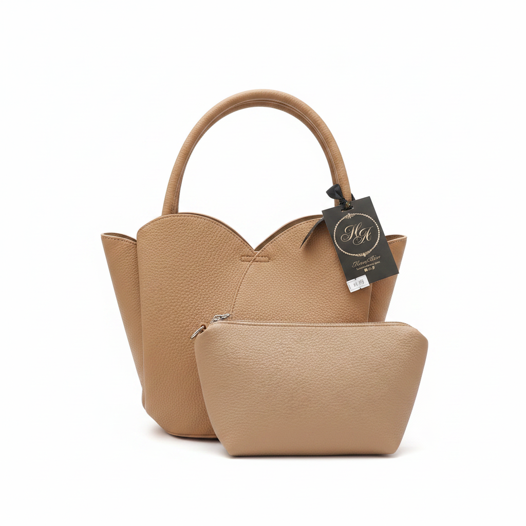 Beige Tulip Handbag