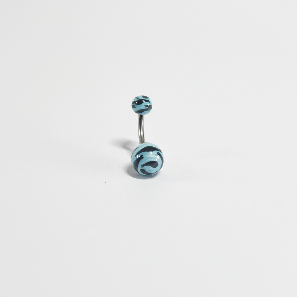 Blue Zebra Belly Ring