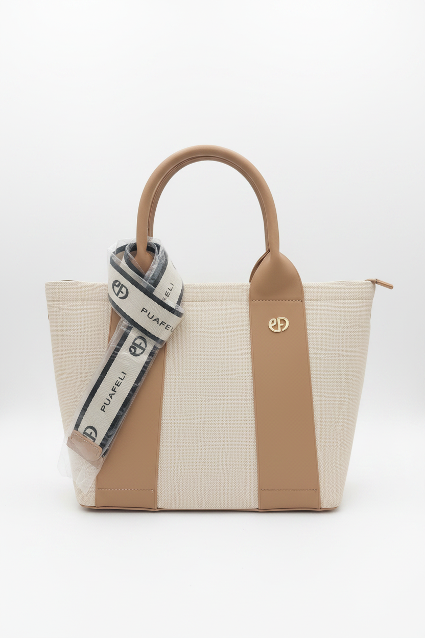 Puafeli Structured Canvas Tote Bag
