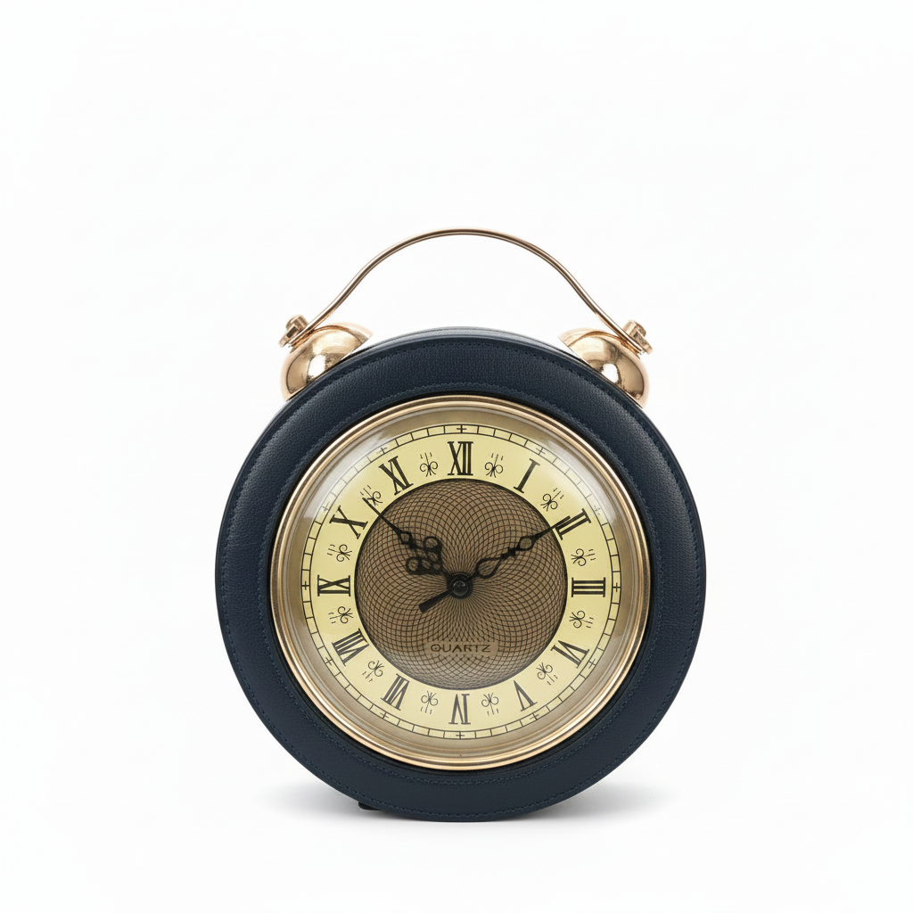 Clock Handbag - Lighter Blue