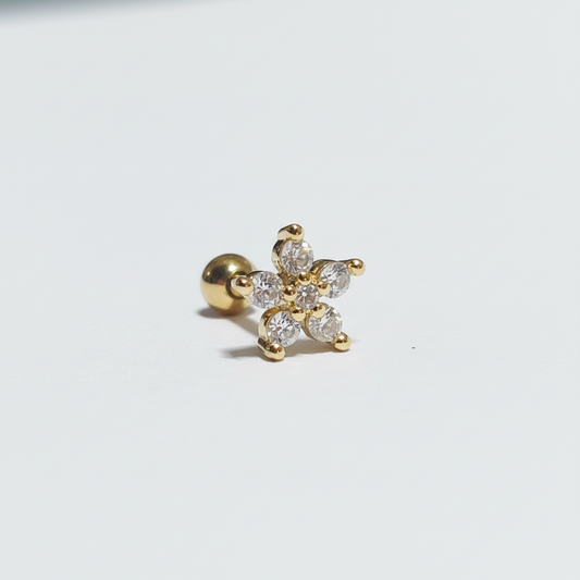 CZ Flower Barbell