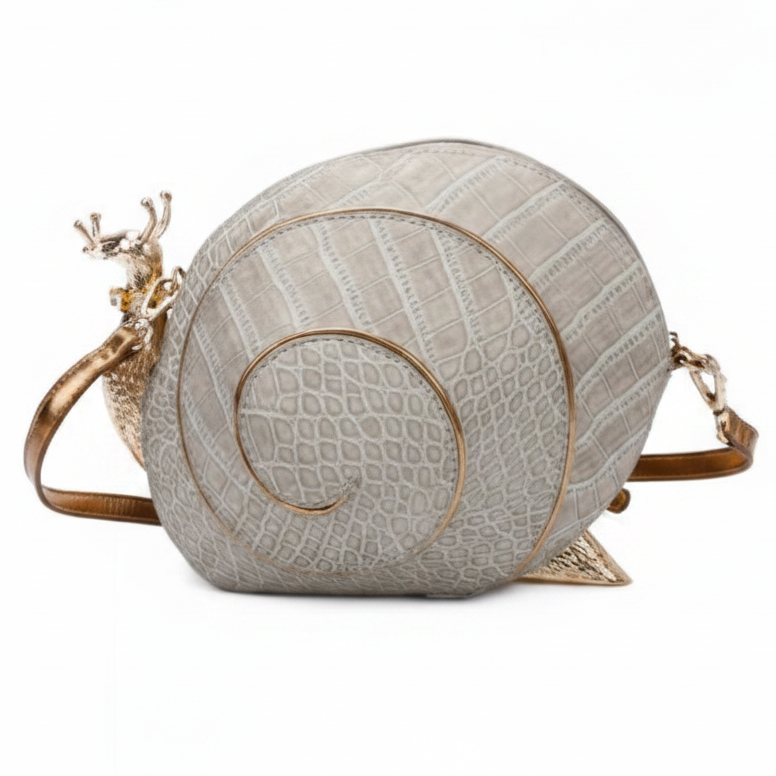 Grey Snail Crossbody Bag – Professional Shot