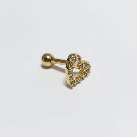 Heart Cartilage Earring - White Background