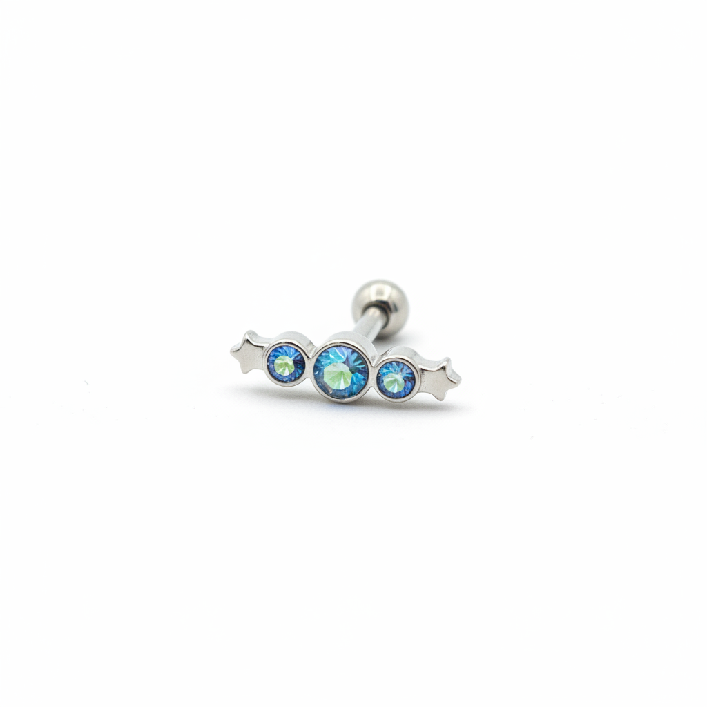 Titanium Cartilage Earring 6mm 1.2mm Gauge