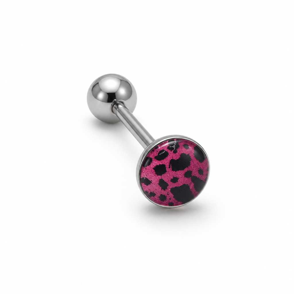 Animal cow Print Patterned Barbell Jewellery