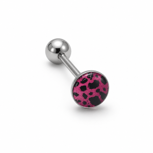 Animal cow Print Patterned Barbell Jewellery