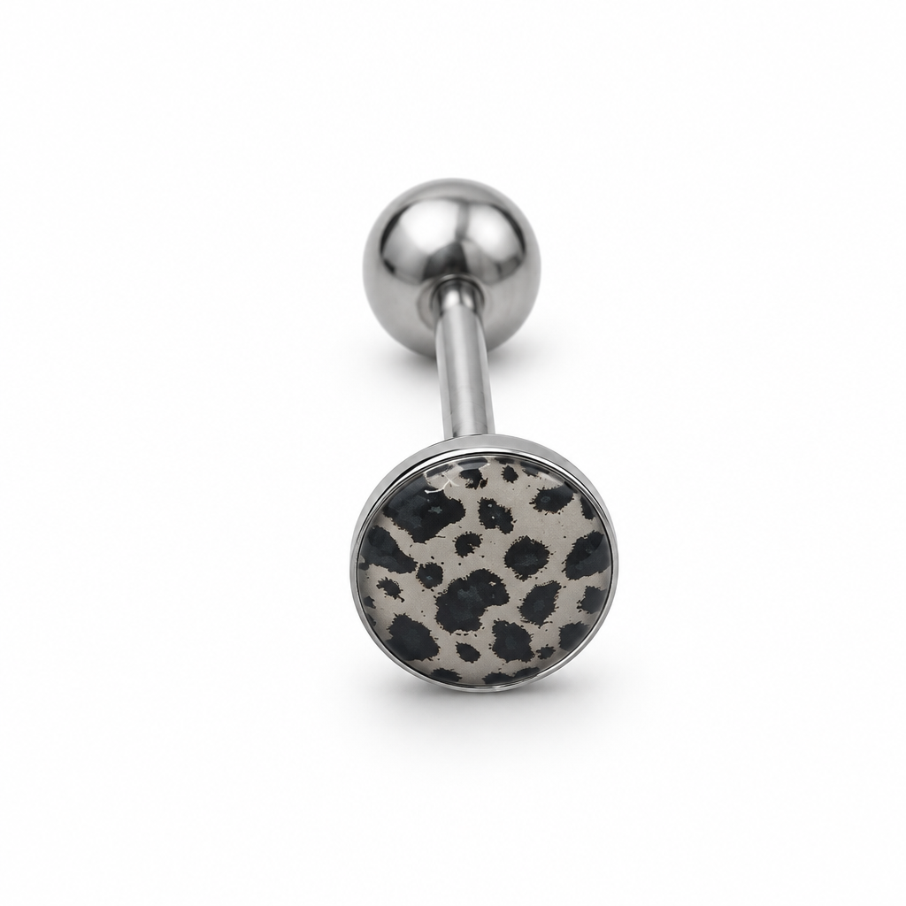 Animal cow Print Patterned Barbell Jewellery