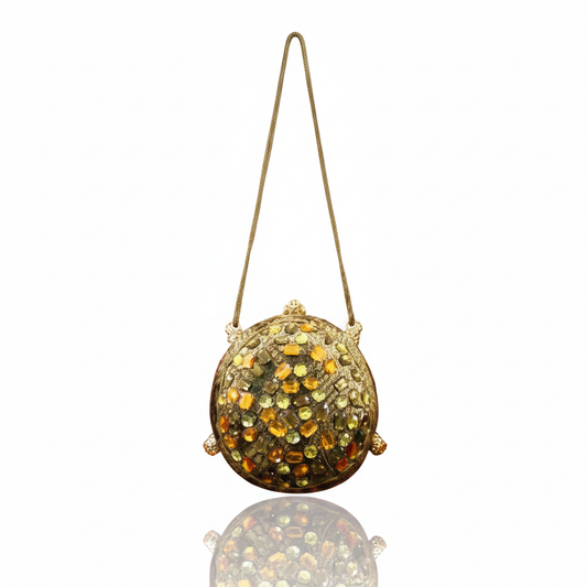 Jewelled Tortoiseshell Globe Bag