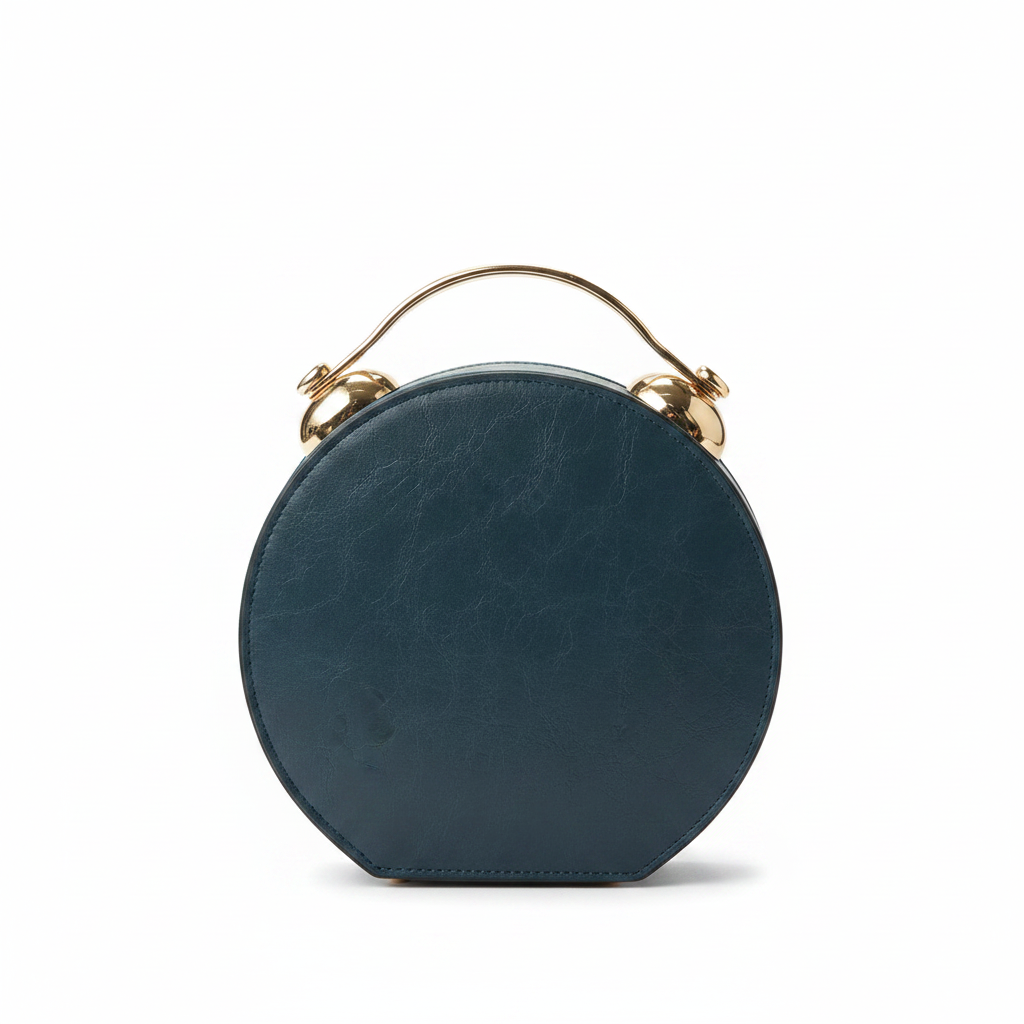 Navy Blue Clock Bag - Back