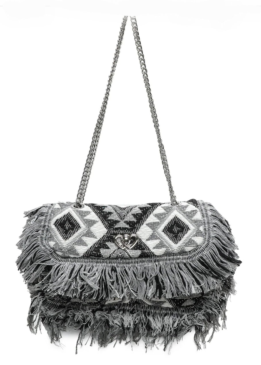 Boho Fringe Chain Shoulder Bag