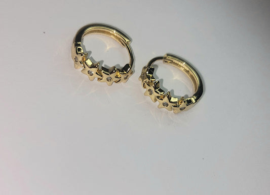 Star Hoop Earrings