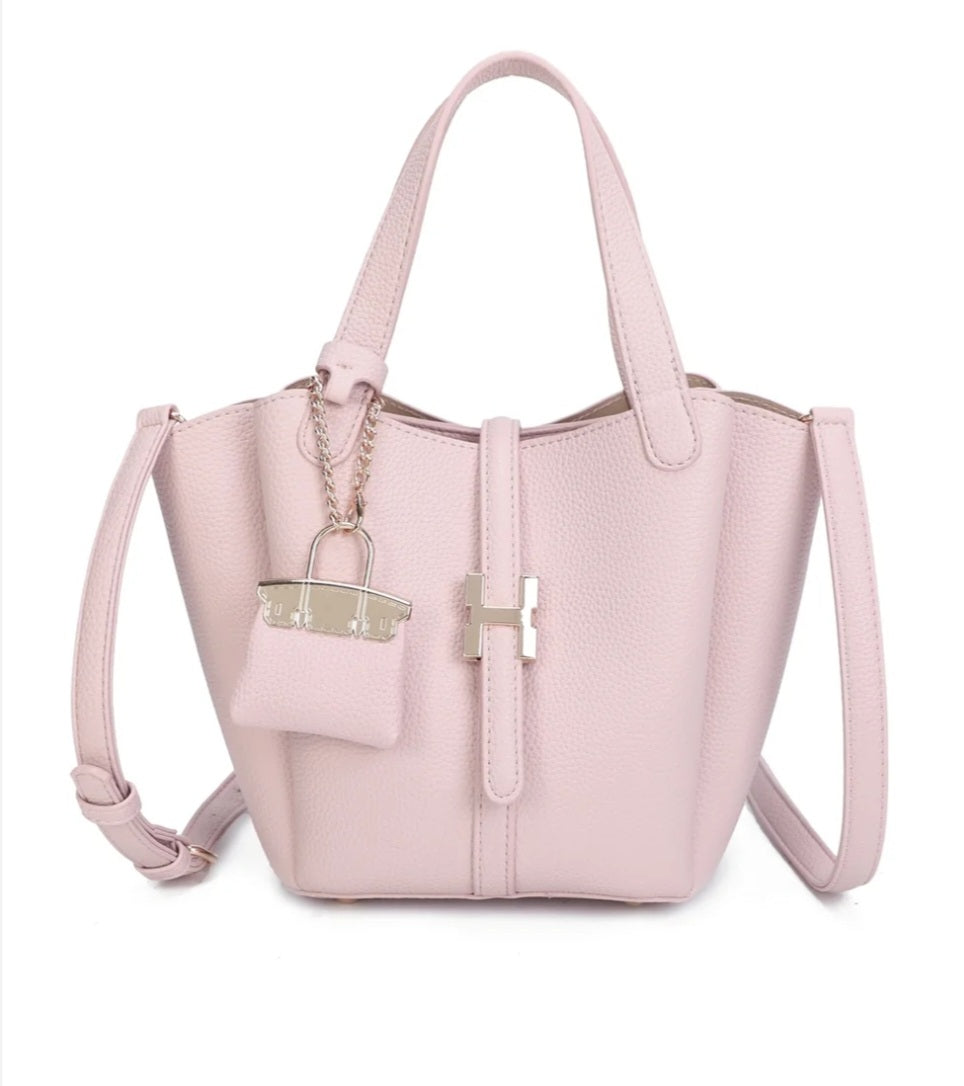 Mini Bucket Bag with Chain Charm
