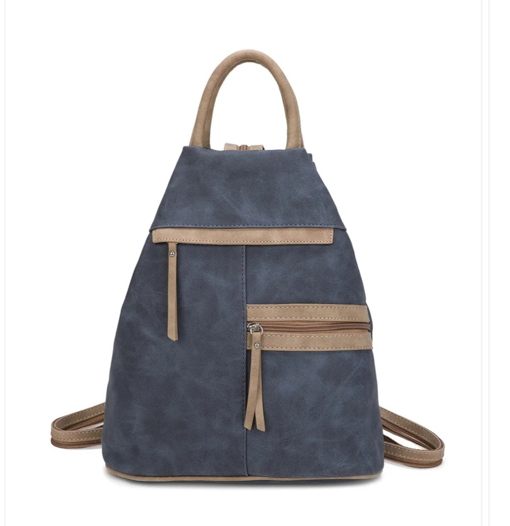 Suede-Style Convertible Backpack
