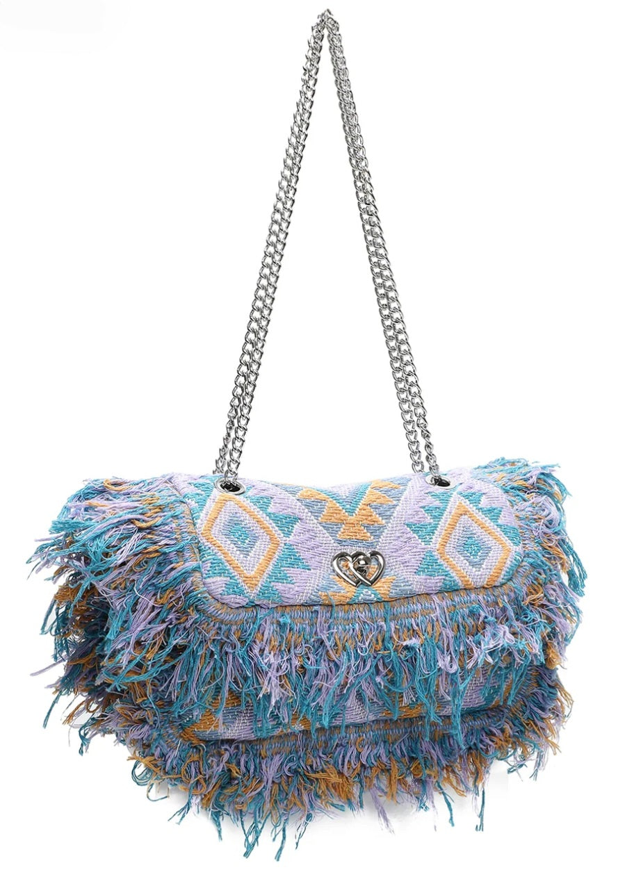 Boho Fringe Chain Shoulder Bag