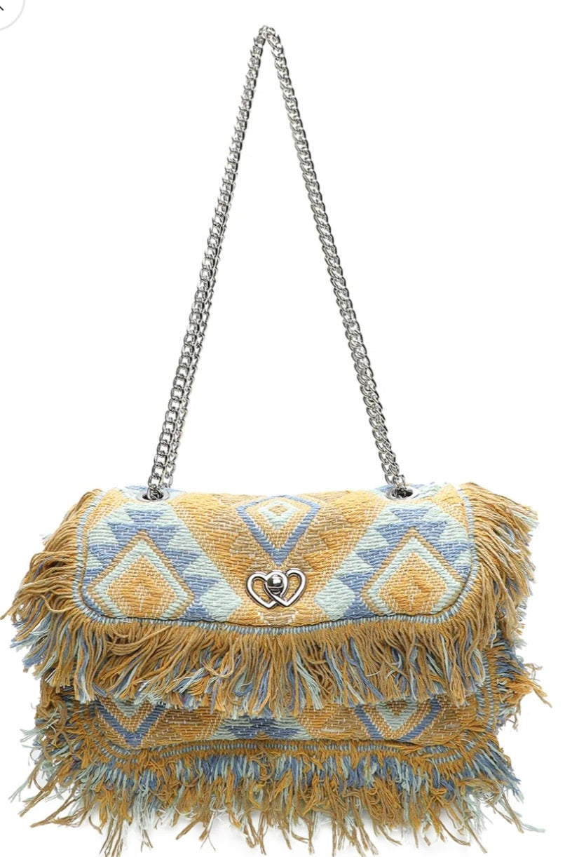 Boho Fringe Chain Shoulder Bag
