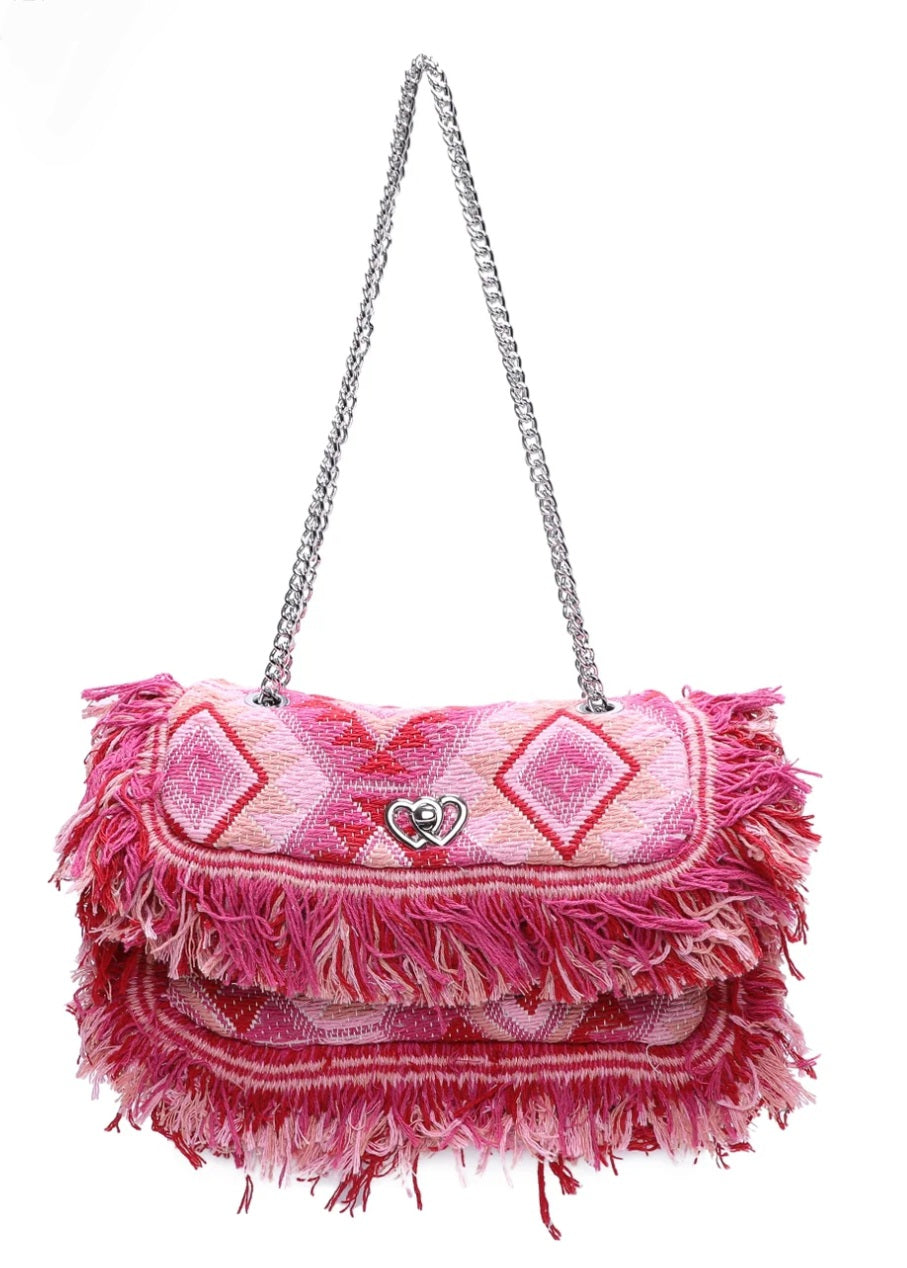 Boho Fringe Chain Shoulder Bag