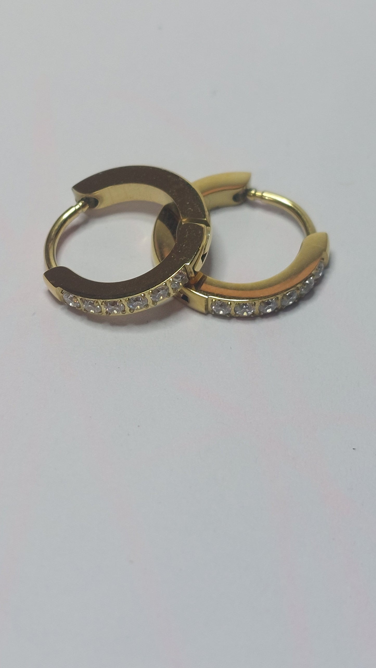 Crystal Huggie Hoop Earrings
