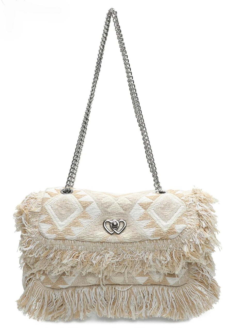 Boho Fringe Chain Shoulder Bag
