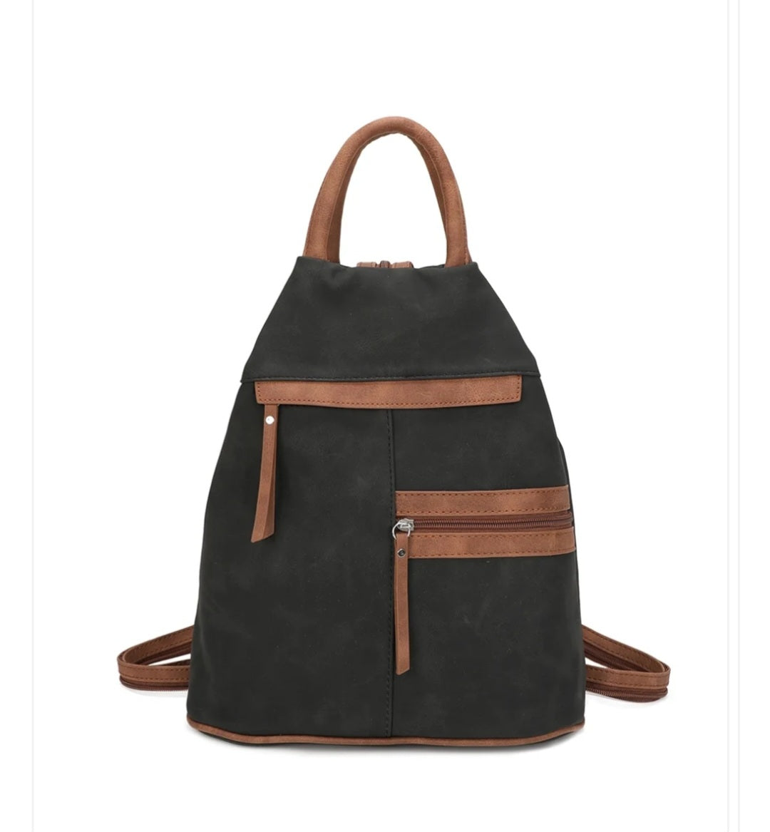 Suede-Style Convertible Backpack