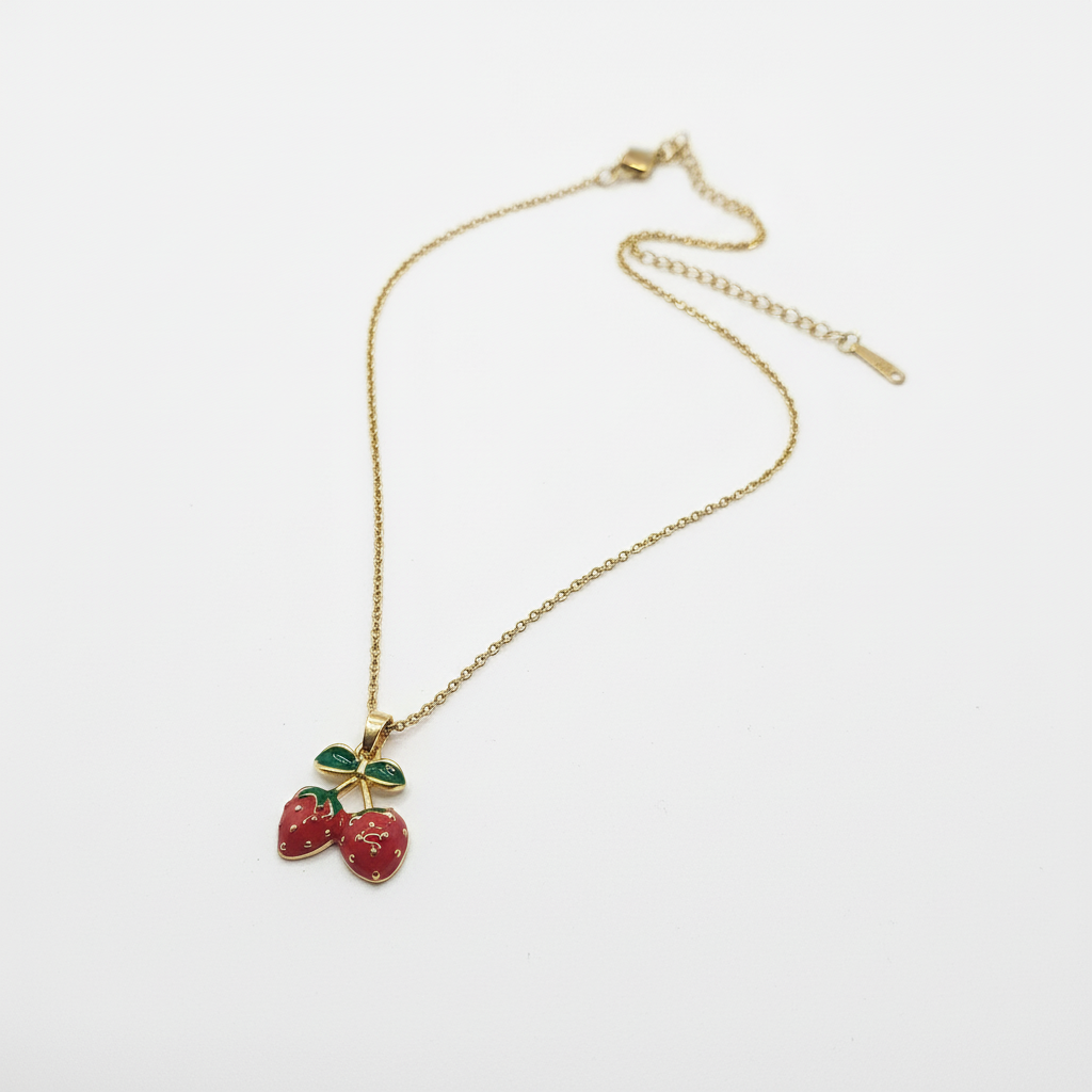 Strawberry Charm Necklace